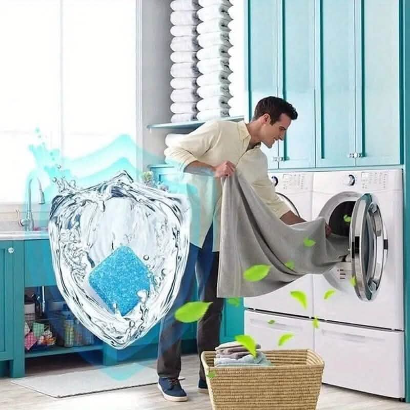 12-Pieces: Effervescent Washing Machine Cleaner Tablets