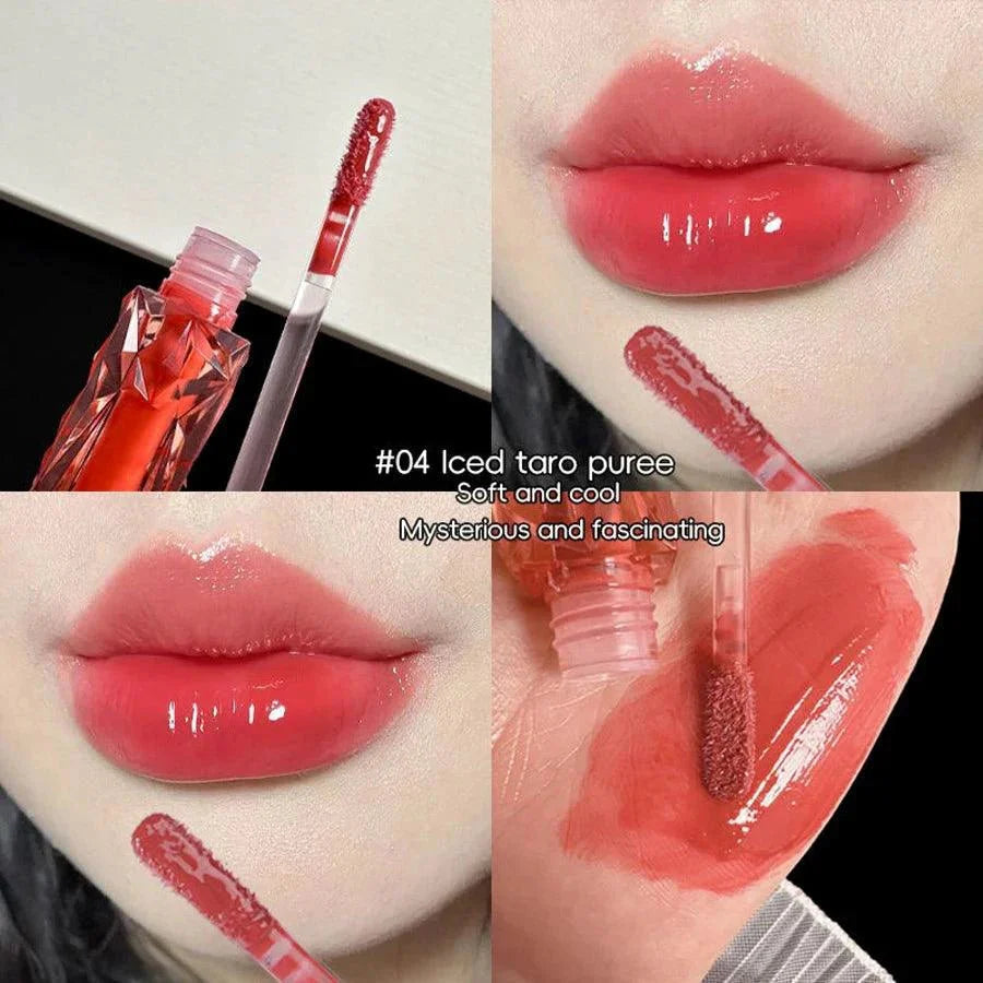 Long-Lasting Lip Gloss - Moisturizing Waterproof Mirror Finish