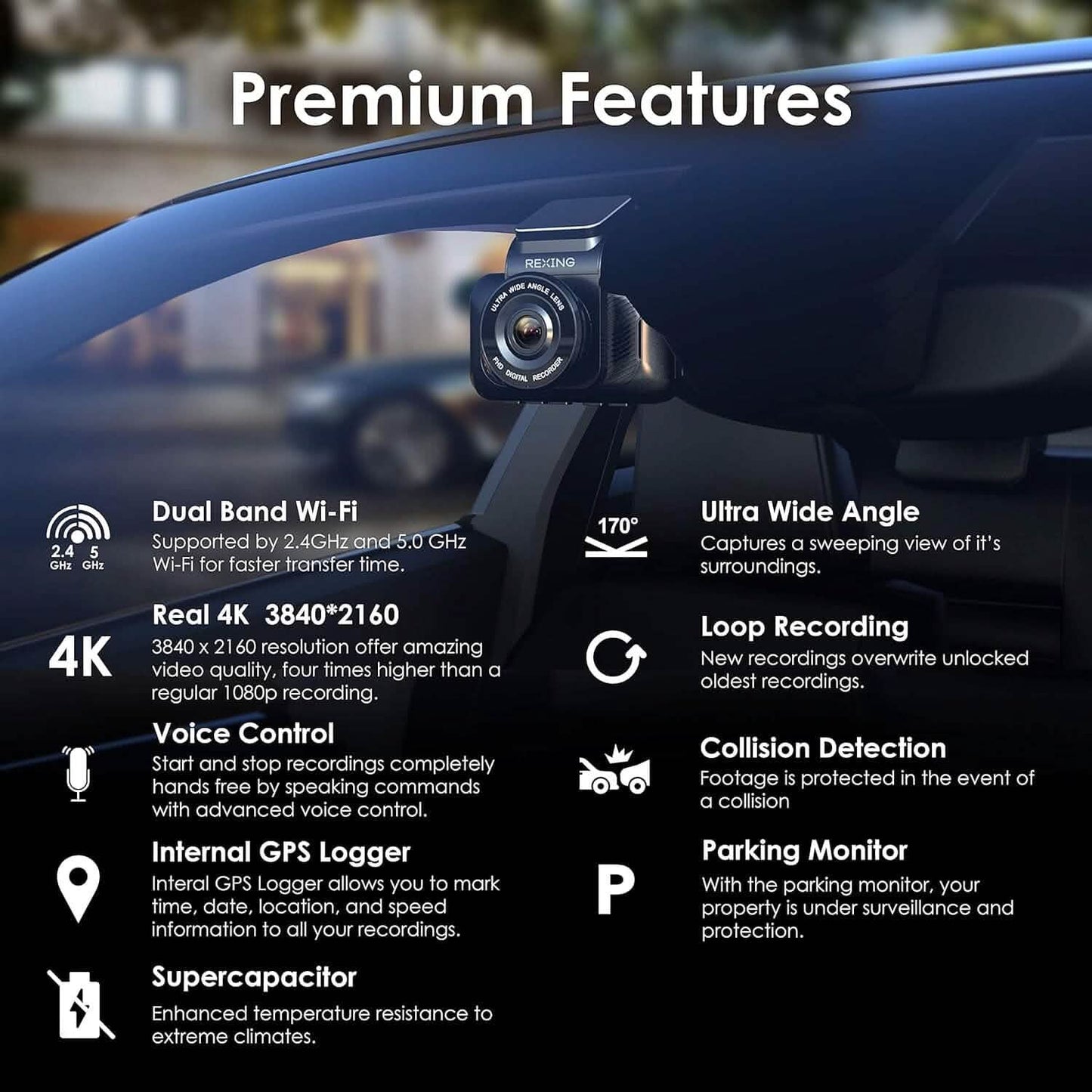 RexingUSA V55 Dash Cam (Refurbished)
