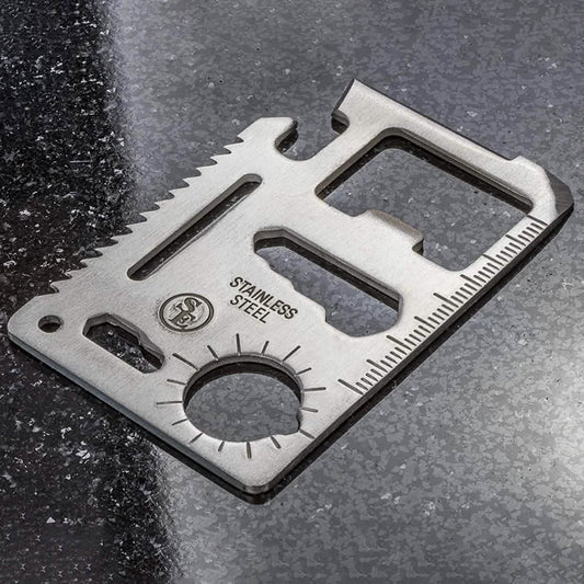 10-Pack: 11-in-1 Stainless Steel Survival Pocket Tool