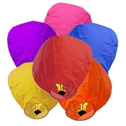 10-Pack: Biodegradable Paper Sky Lanterns