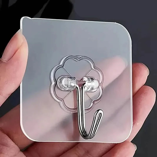 10-Pack: Self-Adhesive Wall Hooks