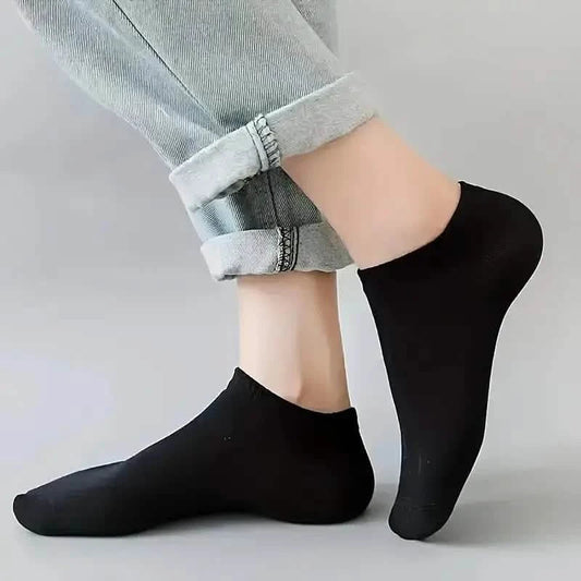 10-Pairs: Men's Plain Knitted Lining Socks