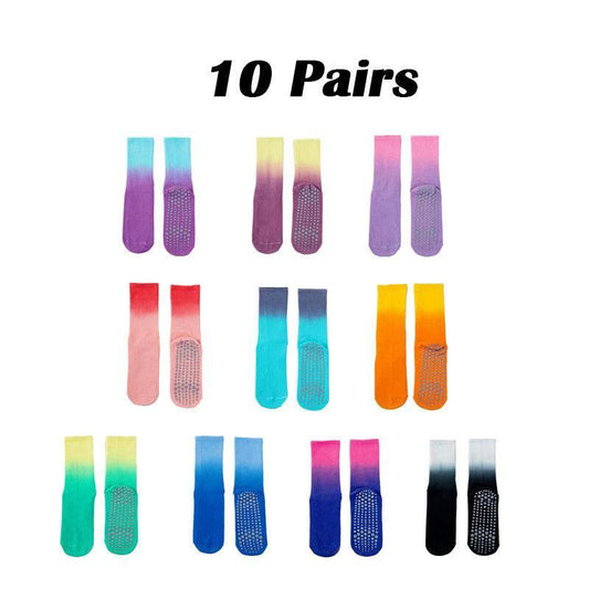 SoleBalance Yoga Socks - 10 Pairs Non-Slip Grip Straps for Ultimate Stability in Pilates, Barre, Ballet & Dance Workouts