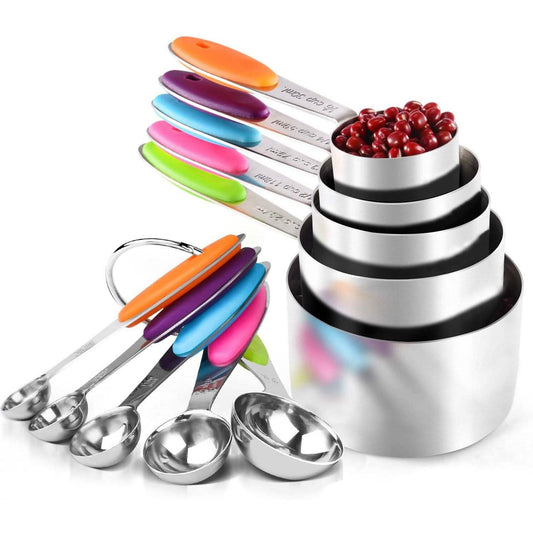 10-Piece: Measuring Cups and Spoons Set