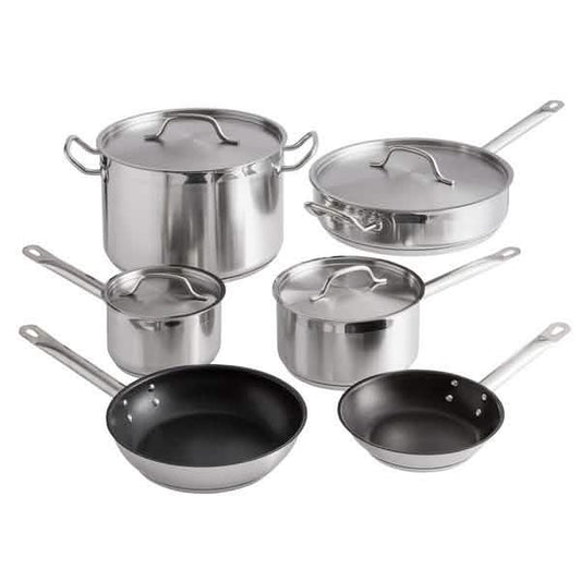 10-Piece: Vigor Stainless Steel Induction Ready Cookware