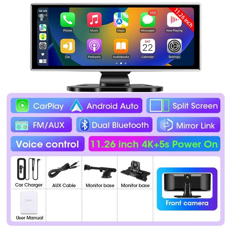 Dash Cam 10.11.26" with 4K Resolution and GPS