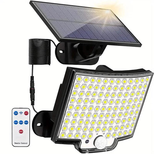 106LED Super Bright Motion Sensor Solar Power LED Garden Wall Light