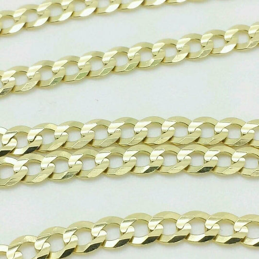 10K Solid Yellow Gold Cuban Chain 2.6mm Necklace