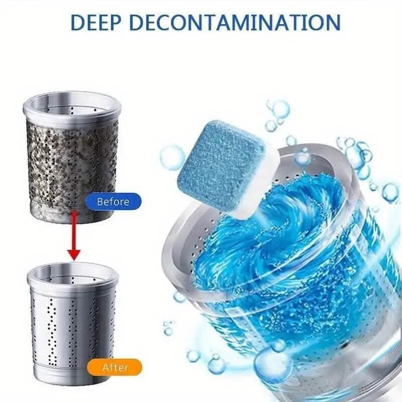 12-Pieces: Effervescent Washing Machine Cleaner Tablets