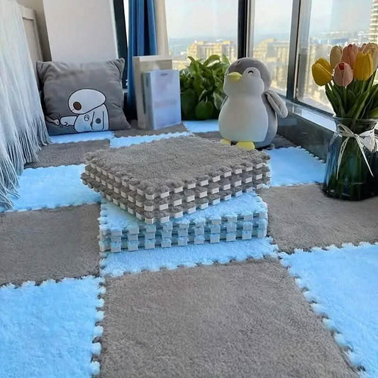 12-Pieces: Patchwork Carpet Full Floor Mat