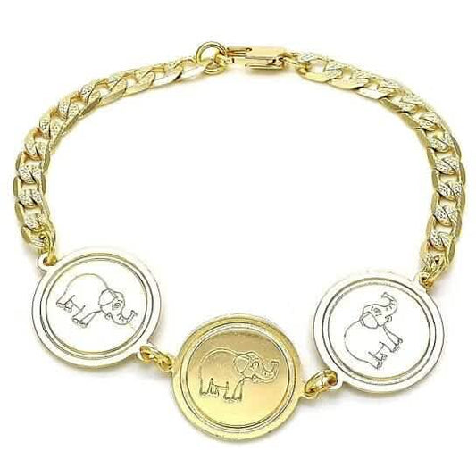14k Gold Filled High Polish Finsh Cuban Curb Coin Bracelet
