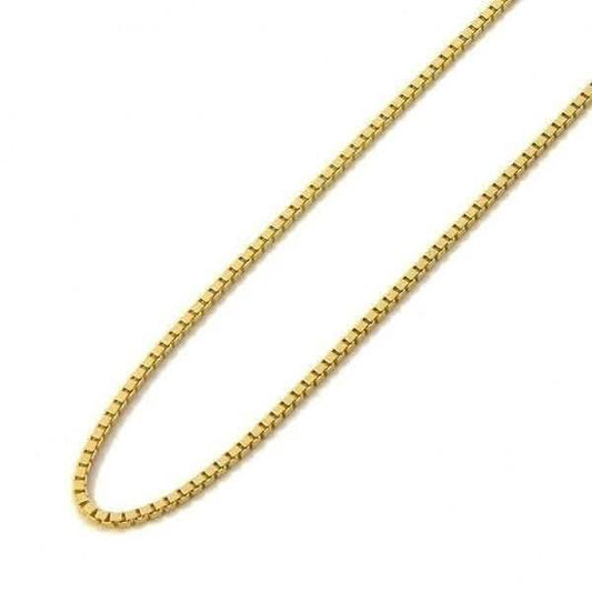 14K Yellow Gold High Polish Classic Box Link Chain Necklace - 26-inch