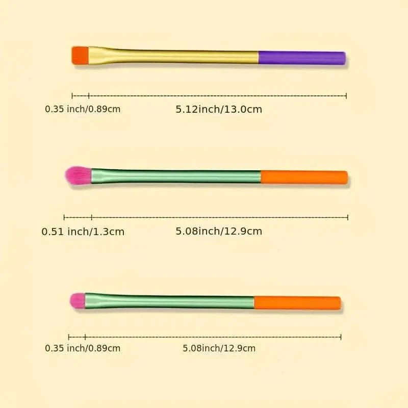 15-Pieces: Rainbow Color High Quality Makeup Brush Set