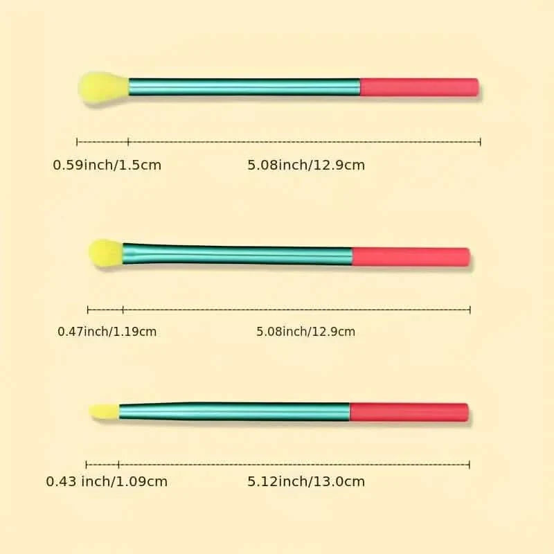15-Pieces: Rainbow Color High Quality Makeup Brush Set
