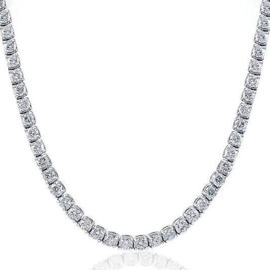 16" 20Ct Diamond Tennis Necklace 14k White Gold Lab Grown