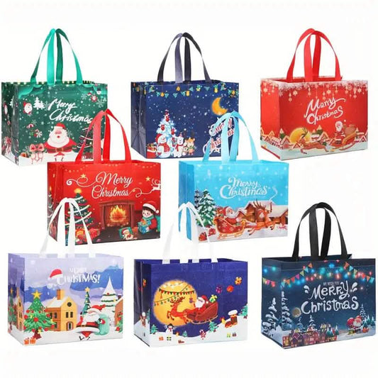 16-Pieces: Large Reusable Non-Woven Shopping Bags