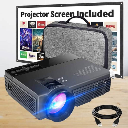 170'' Display, 1080P Supported Mini Projector - Assorted Colors