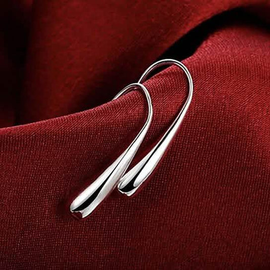 18K White Gold Tear Drop Earrings