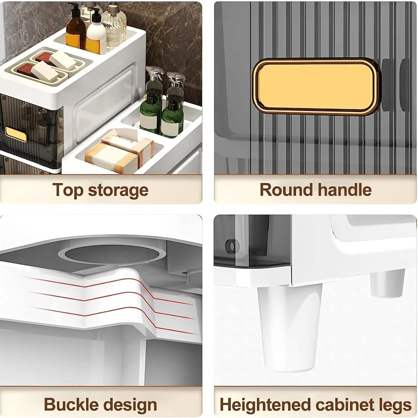 Slimline Multi-Drawer Storage Cabinet – 3, 4, or 6 Layer