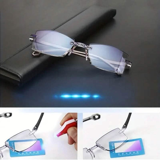 2-Pack: +100 Clear Lens Anti-Eyestrain Computer Unisex Glasses