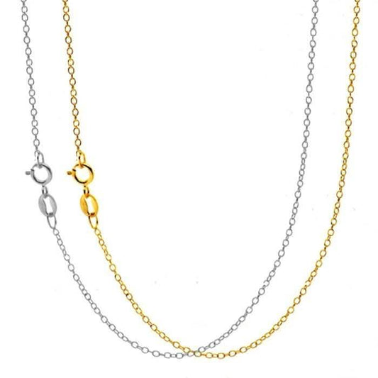 2-Pack: 18 Karat Gold Cable Chain
