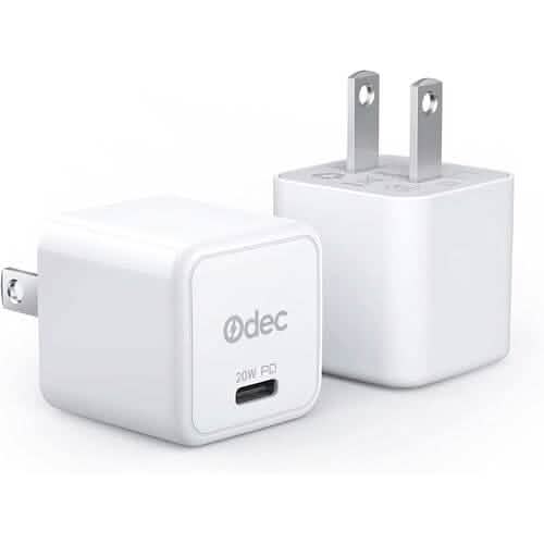 2-Pack: 20W iPhone Fast Charger Type C Wall Charging Adapter