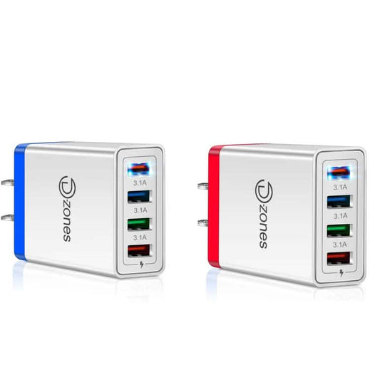 2-Pack: 4 Port High-Speed Wall Charger