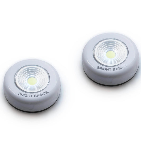 2-Pack: Bright Basics Ultra Thin Wireless LED Puck Lights