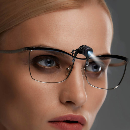 2-Pack: Bright Basics Universal Clip-On Led Glasses Light