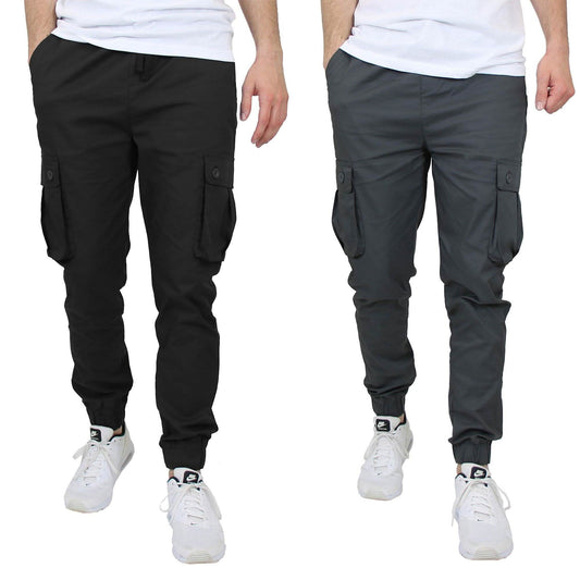 2-Pack Cotton Stretch Cargo Jogger Pants
