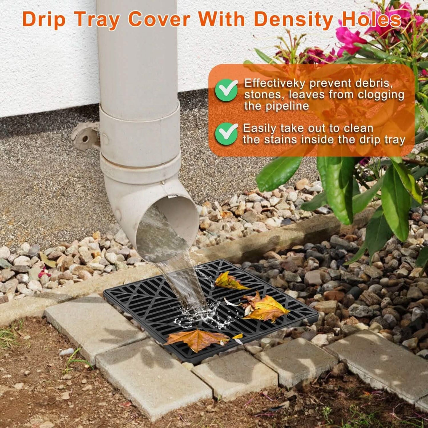 2-Pack: Gutter Downspout Extension Low Profile No Deep Digging Catch