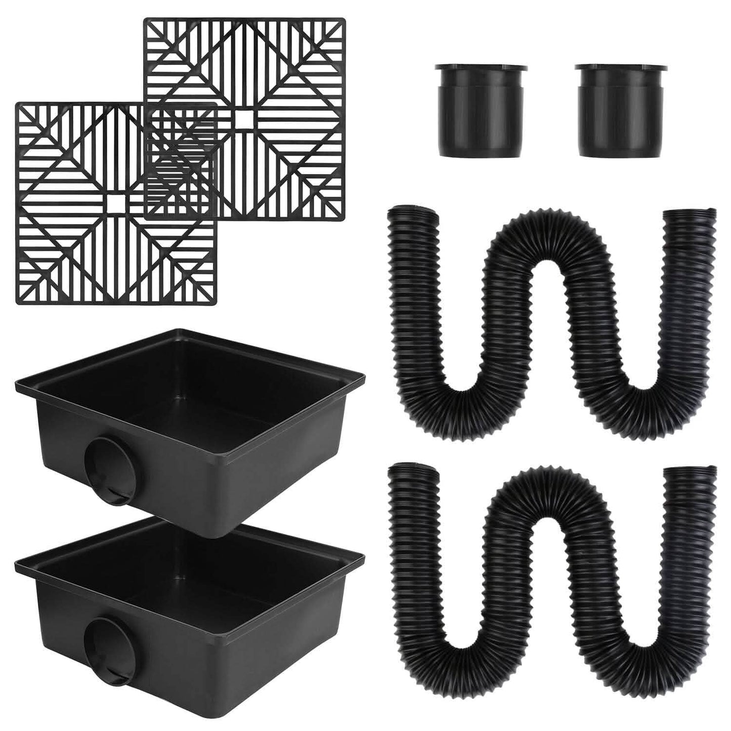 2-Pack: Gutter Downspout Extension Low Profile No Deep Digging Catch