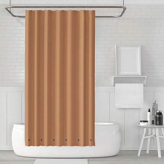 2-Pack: Magnetic Mildew Resistant Solid Vinyl Shower Curtain Liners