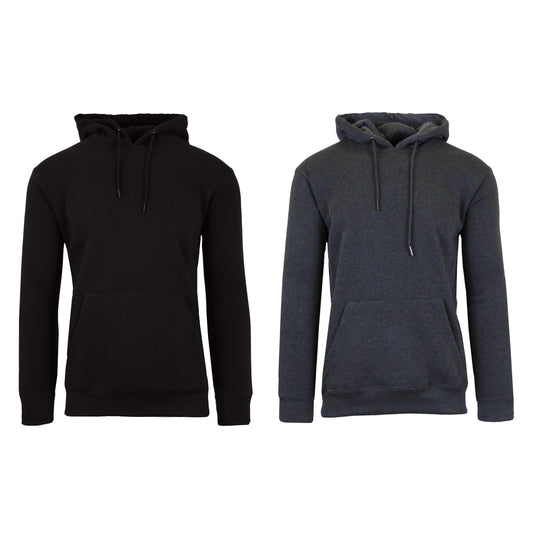 2-Pack: Men’s Fleece Pullover Hoodie