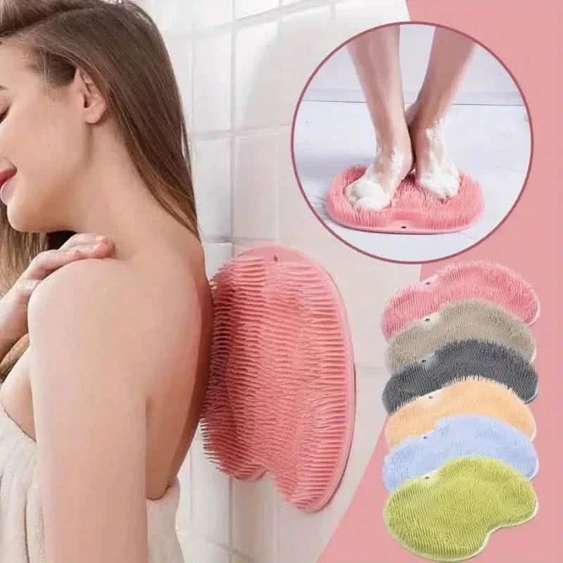 2-Pack: Non-Slip Foot & Back Scrubber with Exfoliating Cushion