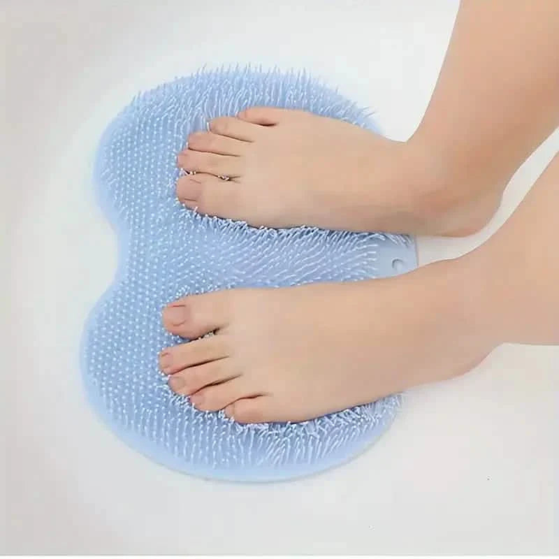 2-Pack: Non-Slip Foot & Back Scrubber with Exfoliating Cushion