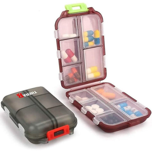 2-Pack: Portable Weekly Travel Pill Organizer Case