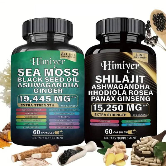2-Pack: Shilajit + Sea Moss High Potency Vitality Combo