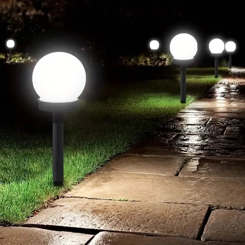 2-Pack: Solar LED Globe Powered Garden Light