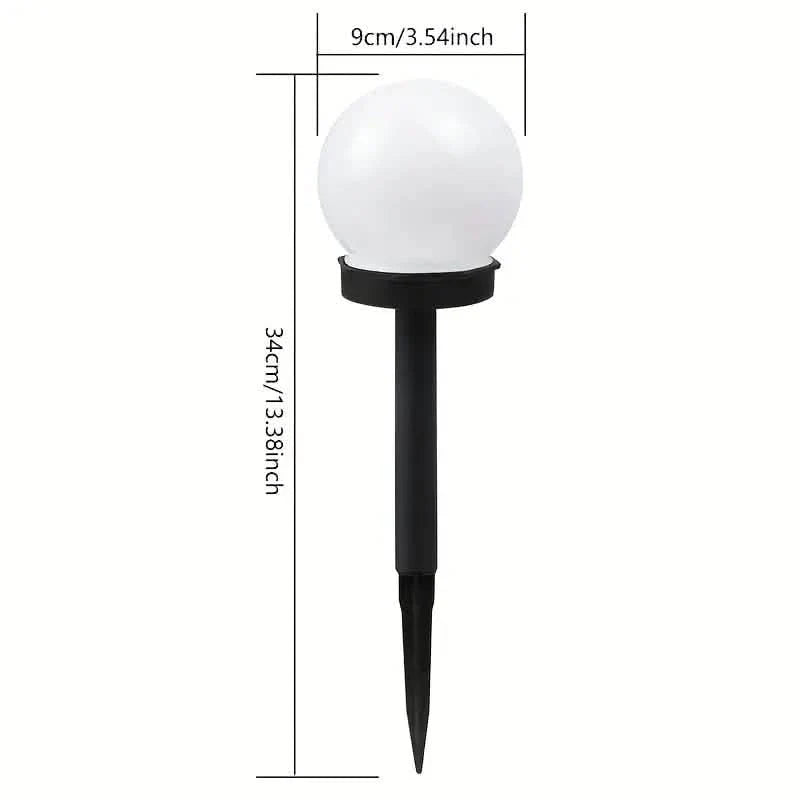 2-Pack: Solar LED Globe Powered Garden Light