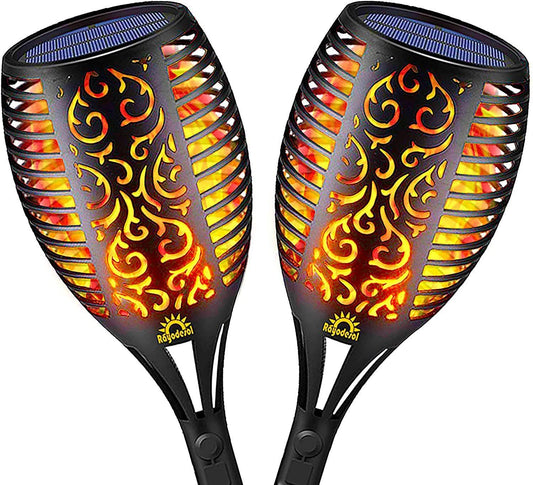 2-Pack: Solar Torch Lights Outdoor