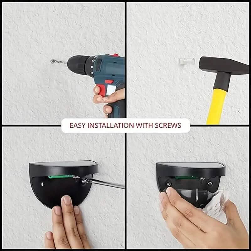 2-Pack: Solar Wall Mount Outdoor Fence Lamp