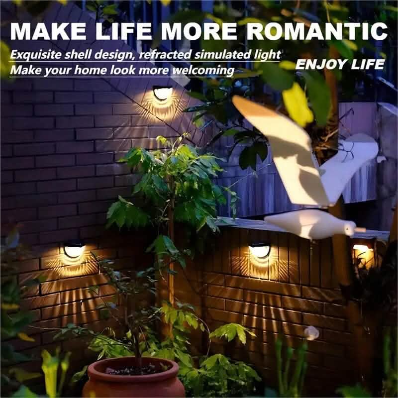 2-Pack: Solar Wall Mount Outdoor Fence Lamp