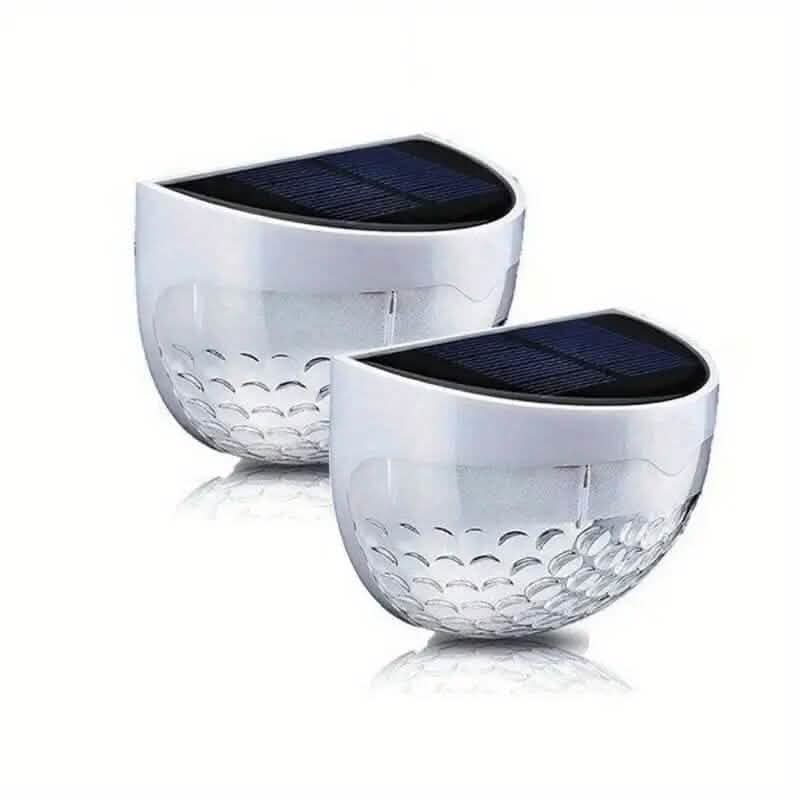 2-Pack: Solar Wall Mount Outdoor Fence Lamp