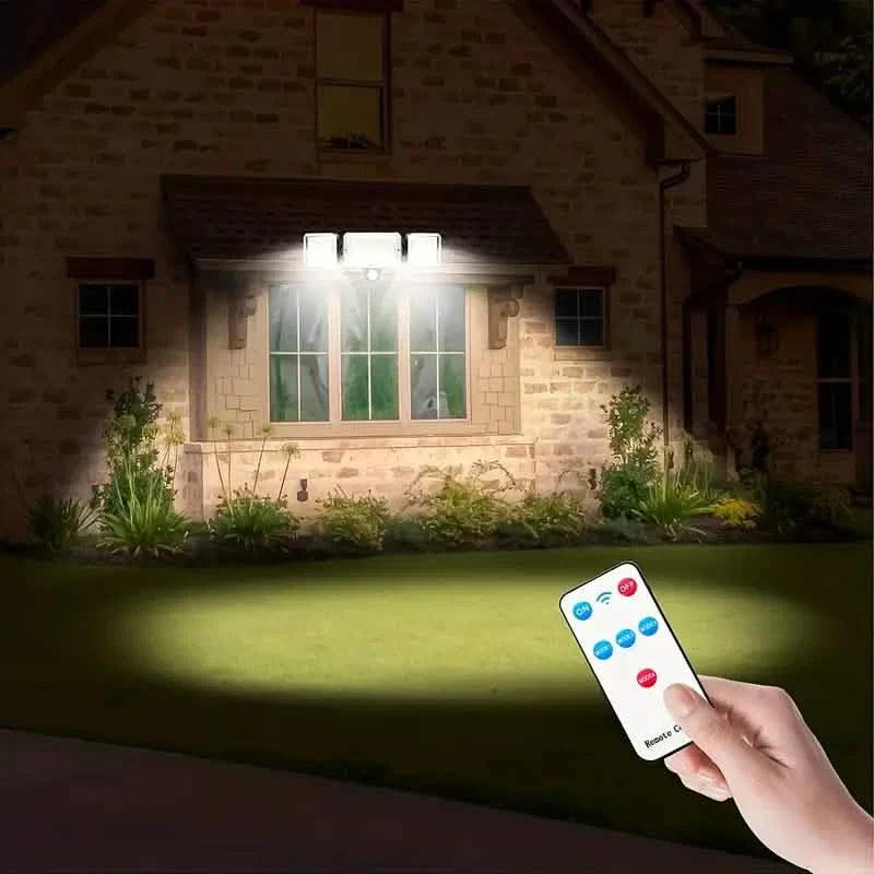 2-Pack: Split Solar Wall Light For Outdoor With Motion Sensor 3 Heads