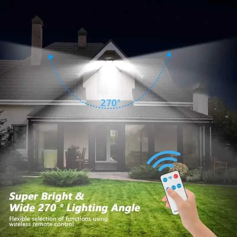 2-Pack: Super Bright Solar Motion Sensor Outdoor Light with Remote