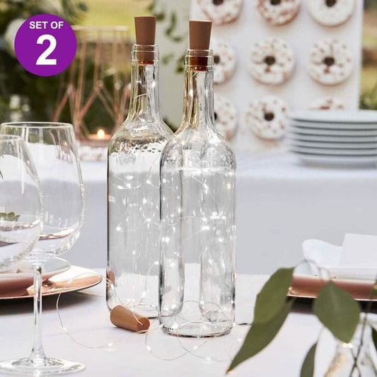 2-Pack: White Fairy Wine Bottle Lights