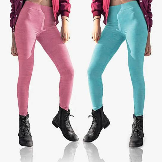 2-Pack: Women's Space Dye Seamless Leggings
