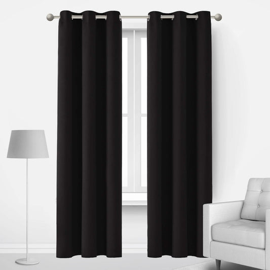 2-Panels: Deconovo Room Darkening Thermal Insulated Blackout Grommet Window Curtains